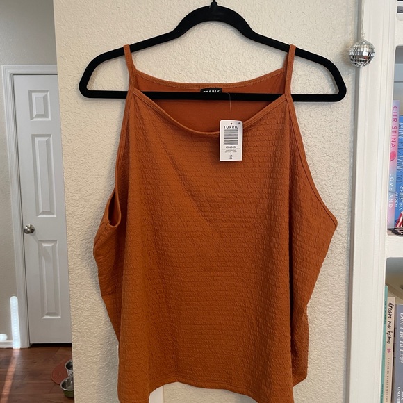 NWT TORRID Goddess Neck Crop Tank - AMBER BROWN - Picture 6 of 10